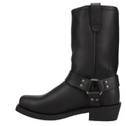 Dingo Men's Black Dean Leather Harness Boots DI19057-BK