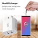 thumbnail image 3 of Cargador rápido dual PD 20W USB C Multi-Protección AC 100-240V para iPhone Samsung, 3 of 9