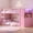 Pink, variant on Afuhokles Bunk Bed Twin Over Twin with 6 Large Fabric Drawers and 4 Wooden Storage Bookshelf Organizer, Loft Bed with LED Lights, Pink