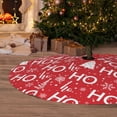 thumbnail image 6 of Rateoe Christmas Hohoho Print Christmas Tree Skirt 30" for Xmas Holiday New Year Party Circle Tree Mat Ornaments Decoration, 6 of 7