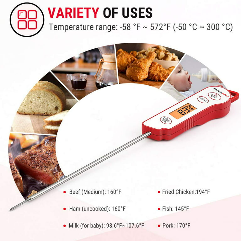 Meat Thermometer for Cooking, Instant Read Food Thermometer with Backlight  Waterproof, Kitchen Digital Candy Thermometer - China Meat Thermometer and  Thermometer Fork price