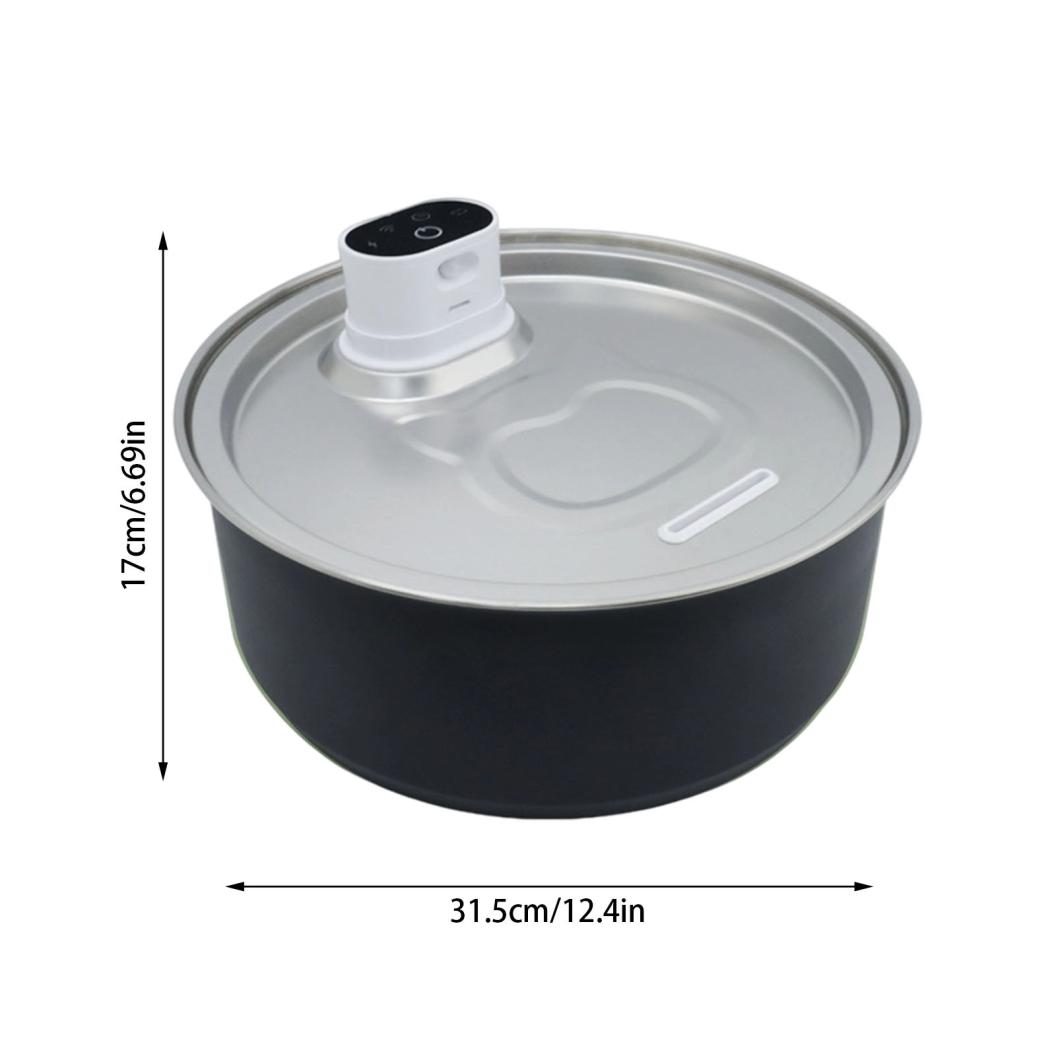 Automatic Large Water Dispenser for Dogs & Cats 8L Stainless Steel Quiet Cordless Pet Water with Motion Sensor & Filter BPA Free, for Big/Medium/Small Cat & Dog,Silver