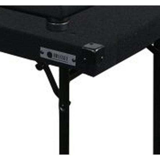 Odyssey Ctbc2060 Carpeted Portable Pro Dj Work Table W Adjustable Folding Legs