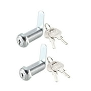 Uxcell Cam Locks 40mm Cylinder Long Fit for Max 1-3/8-inch Panel Keyed Different 2Pcs