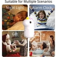 thumbnail image 4 of (Purple) Children's Alarm Clock 3 Colors Night Lights Day/Night Rechargeable, LED Digital Alarm Clock with Cute Unicorn Shape for Girls Boys Teens Sno, 4 of 5