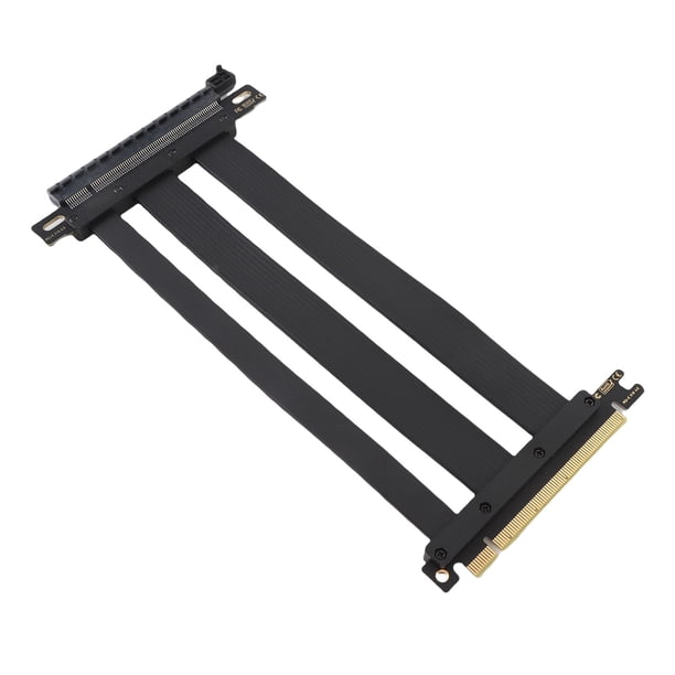 Cable Riser PCIe 4.0, PCI E 4.0 X16 Cable De Extensión De La Tarjeta Gráfica De GPU, PCIN 4.0 X16 Flexible Extensor De Extensión Puerto De Extensión 180, Negro