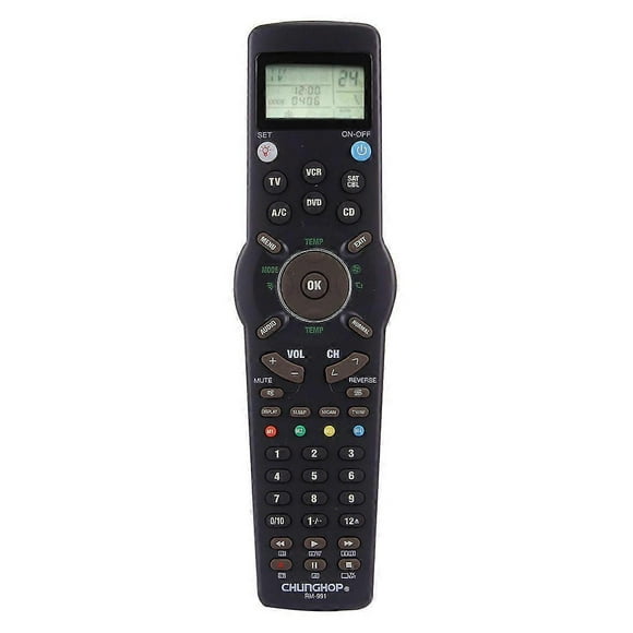CHUNGHOP RM-L991 TV, VCR, SAT, CBL, DVD, CD, A/C için Öğrenme Fonksiyonlu Evrensel LCD Uzaktan Kumanda - Mükemmel Hediye
