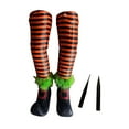 thumbnail image 4 of 2pcs Halloween Witch Legs Wicked Witch Legs with Shoes Outdoor Decor for Garden Party Haunted House, 4 of 9