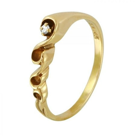 Foreli 0.015CTW Diamond 14K Yellow Gold Ring