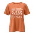 thumbnail image 5 of Women's Casual Letter Print Short Sleeve T Shirt Top | Trendy Summer Graphic Tees | Soft And Comfortable | S XXL Long Sleeve Tops for Women Loose T Shirts Juniors Graphic Tops Tee Shirt Women T Shirt, 5 of 5