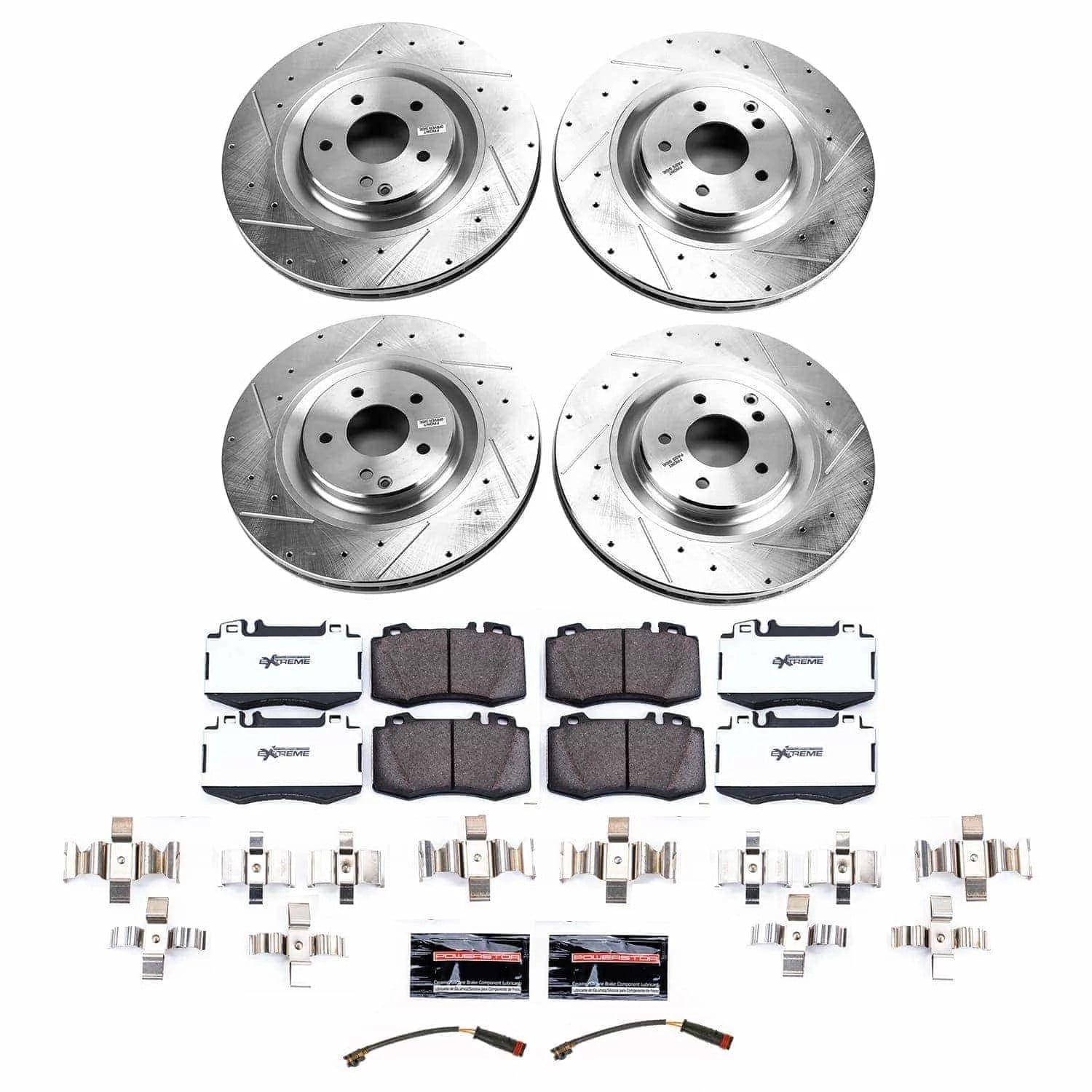 PowerStop Front Z26 Street Warrior Carbon-Fiber Ceramic Brake Pad and Drilled and Slotted Rotor Kit Fits: MERCEDES-BENZ Select Models K9078-26