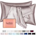 thumbnail image 1 of Fundas de almohada de seda LYSHIN Mulberry, paquete de 2, tamaño queen, 50 x 75 cm, 1 of 7