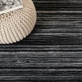 thumbnail image 6 of Safavieh Elements Albina Striped Polyester Area Rug, Black/Gray, 8' x 10', 6 of 11