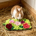 thumbnail image 4 of Relaxation Toys for Indoor Rabbits Interactive Bunny Chew Teeth Toys Small Animal Pet Supplies Boredom Relief Snuffle Mat Green Single Pack, 4 of 5