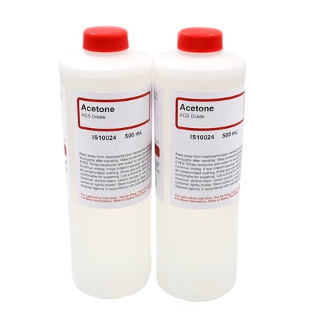 ACS-Grade Acetone, 500mL, Case of 2 - The Curated Chemical Collection