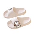 thumbnail image 4 of Fnooota Girls Slide Sandals, Indoor Non Slip Slip On Open Toe Summer Shoes White Size 1-1.5(Big Kids)（Big Kids), 4 of 5