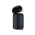 thumbnail image 2 of Trash Can Lid Foot Pedal Garbage Metal Step Round Waste Bin Stainless Steel Large Capacity for Kitchen Storage Black/5L, 2 of 8