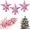 Pink, variant on Miaocao 3 Pcs Mini Christmas Tree Topper Small Star Christmas Treetop Ornaments for Mini Tree Holiday Decorative Star for Xmas Home Decor(2.36 Inch,Glitter Silver)