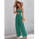 thumbnail image 4 of Monos AGERWAY, elegantes, de verano, cuello en V, verde oscuro, S, 4 of 8