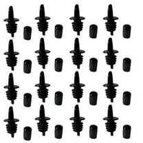 50PCS Bottle Pourers Syrup Pourer Pour Spouts Plastic Liquor with Rubber Dust Cap Covers