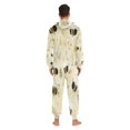 thumbnail image 7 of 1 Piece Adult Onesie Pajamas Cozy & Loose-Fit Sleepsuit Loungewear with Pockets Cute Bees and Honeycomb Pattern Large, 7 of 7