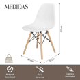 thumbnail image 3 of Set de 4 Sillas para Comedor Tipo Eames Elly Blancas con Diseño Minimalista, 3 of 7