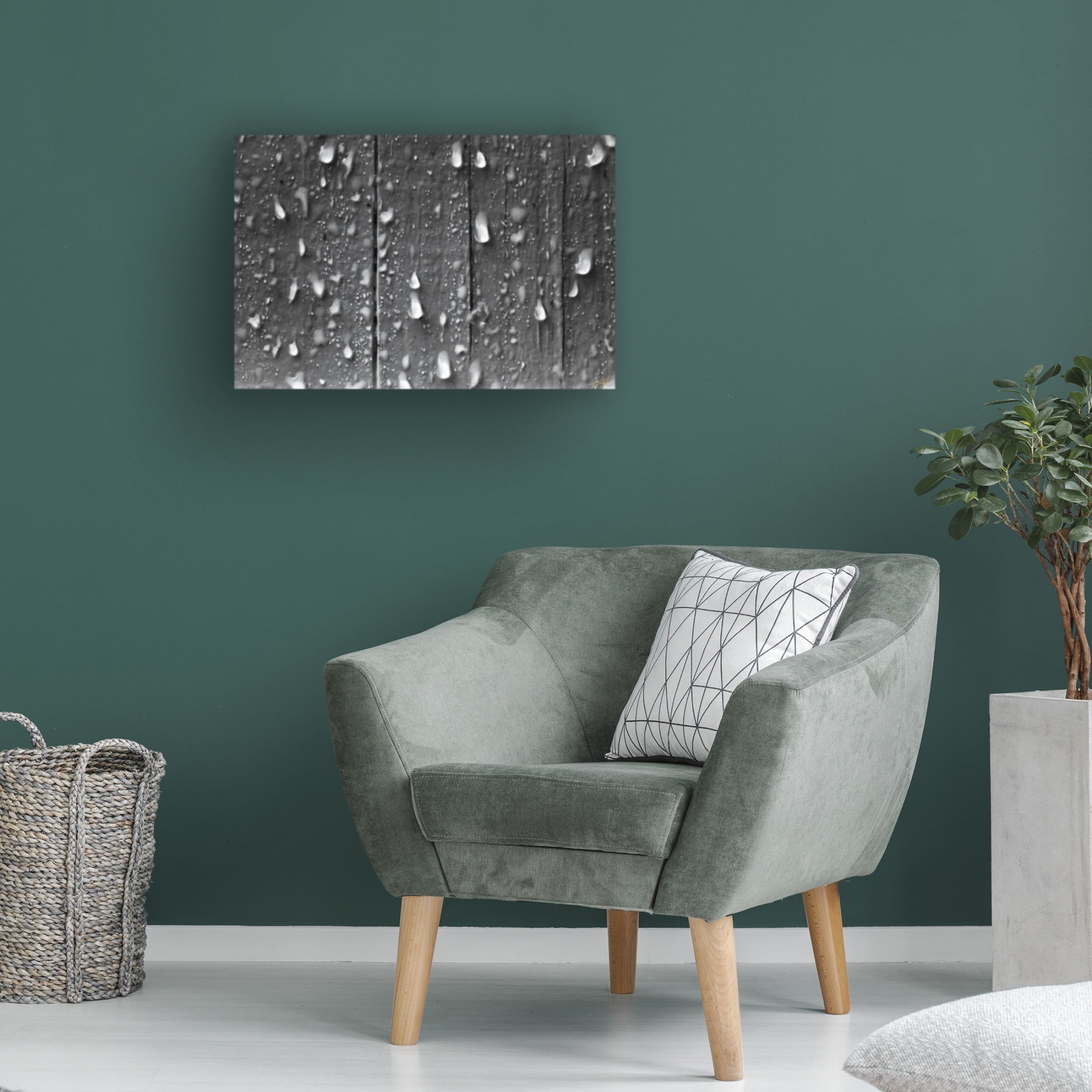 Canvas Wall Art - Life BeautifuLEE 'Drops on Wood' Wall Art for Living Room, Bedroom, or Office Décor by Trademark Fine Art - 32 x 22 Inches