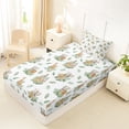 thumbnail image 4 of Erosebridal Cute Jungle Animal Twin Sheet Sets, Cartoon Elephant Lion Bedding, 3-Piece, 4 of 5
