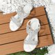 thumbnail image 5 of WILLBEST Sandalias De Playa Para Mujer, Estilo Bohemio, Con Diamantes De Imitación, Informales, Con Flores Y Cuñas, 5 of 7