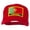 Red, variant on Portugal Country Patched Mesh Back Cap - White OSFM