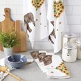 thumbnail image 3 of SPXUBZ Kitchen Towels, Elephant Sunflower Heart for Home Kitchen Decoration Housewarming Gift Towel Set of 2, 3 of 5