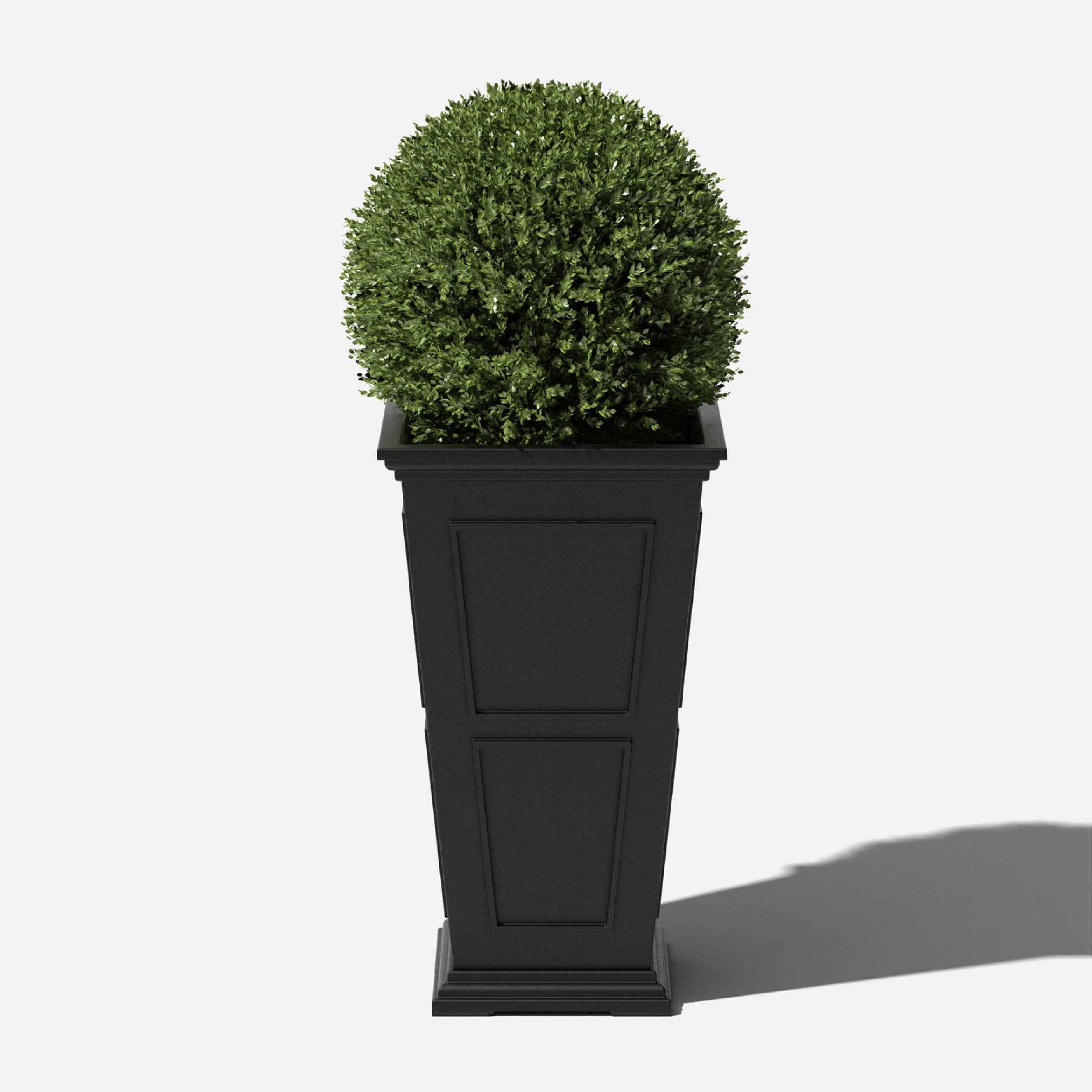 Veradek Brixton Tall 26" Plastic Planter - Black