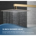 thumbnail image 3 of Wowow Single Handle 2-Spray Shower Faucet 1.8 GPM with 10 in. Square Shower Head and Adjustable Heads in Gold, 3 of 5