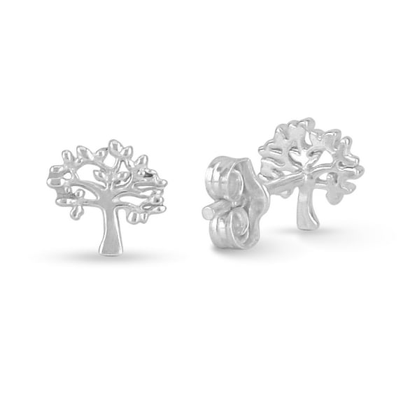 SilverCloseOut Sterling Silver Women's Celtic Tree of Life Stud Earrings