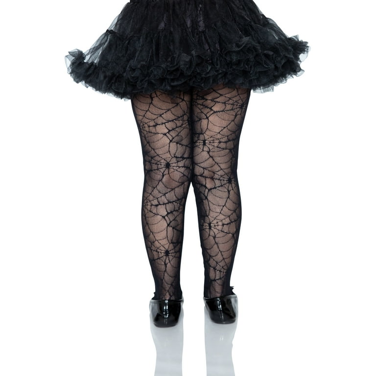 Halloween Girls Spider Web Lace Sheer Tights Costume Accessory, by