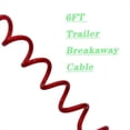 thumbnail image 2 of 6FT Trailer Brake Away Cable, Trailer Breakaway Cable Spring Towing Coiled Wire for RV Trailer Emergency 4Pack, 2 of 8