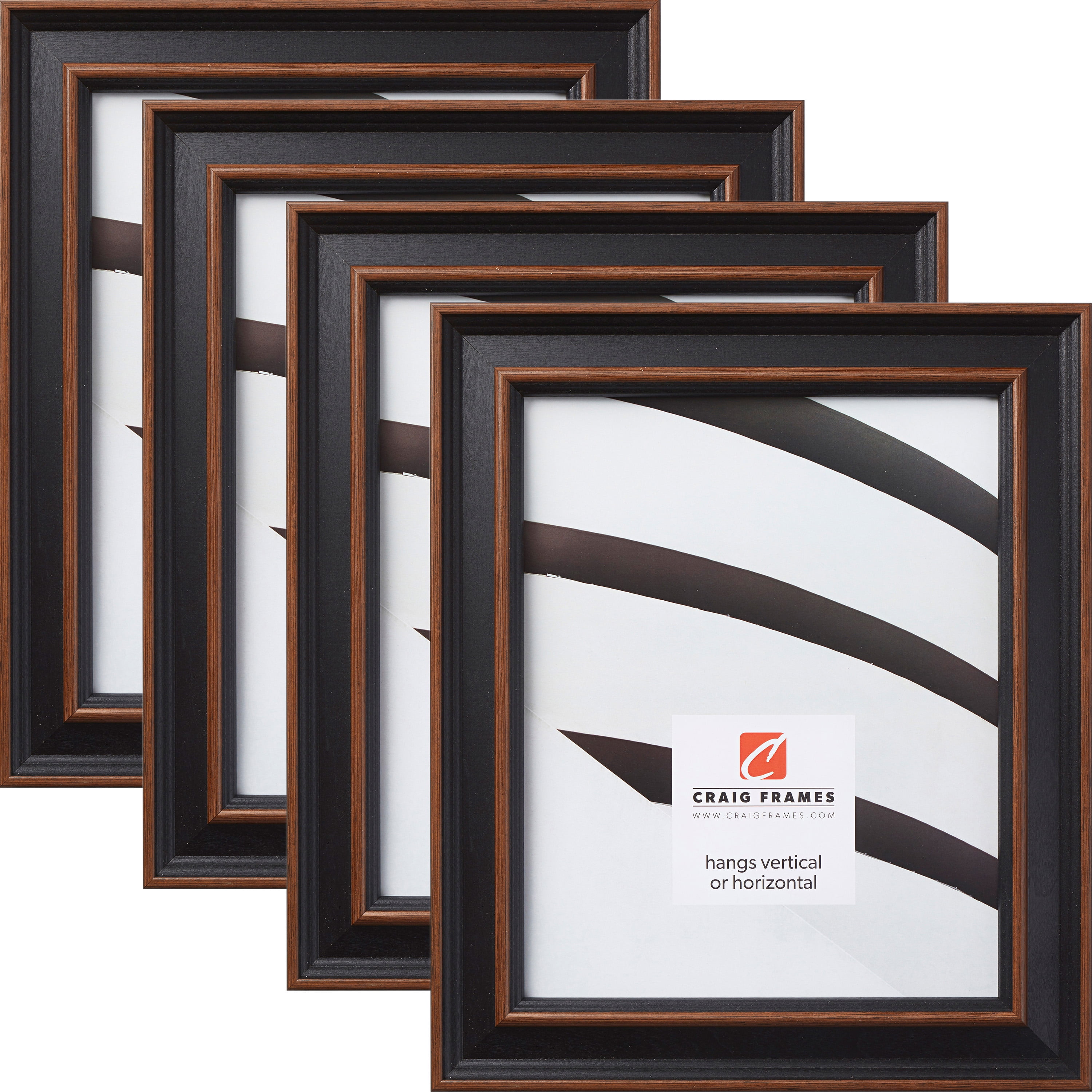Craig Frames Country Estate 150, Black Hardwood Picture Frame, 16x24