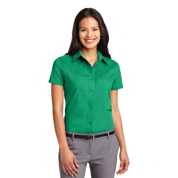 Port Authority Ladies Short Sleeve Easy Care Shirt-2XL (Court Green)
