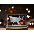 thumbnail image 3 of Serene 3D Engraved Crystal | Basking Shark, 3 of 4