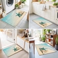 thumbnail image 4 of 2x3 Ft Entryway Area Rug, Summer Beach Kitchen Rug Runner Washable Floor Mat, Tropical Turquoise Starfish Conch Coastal Non Slip Indoor Door Mat Throw Carpet for Bathroom Living Room Bedroom, 4 of 8