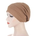 thumbnail image 4 of Ludlz Women Turban Flower Caps Vintage Beanie Headwrap Hat Elastic Chemo Headscrarf Hair Loss Hat, 4 of 5
