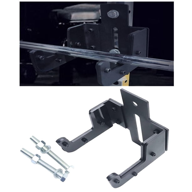 Soporte para barra con gancho en J, soporte para barra de pesas, estante para pesas, ejercicio de acero ajustable por 1 pulgada