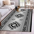 thumbnail image 5 of Area Rug 48×72in, Aztec Retro Ethnic Style Floor Carpet Living Room Rug, Boho Country Farmhouse Non-Slip Welcome Mat Indoor Rugs for Bedroom Dining Room, 5 of 9
