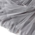thumbnail image 4 of SWSMCLT Women's Pleated Tulle Skirt Soft Chiffon Mesh Feather Beaded High Waisted Elastic Waist Calf Length Fall Flowy Swing Layered Overlay Long Tutu Skirts Spring Summer A-Line Grey One Size, 4 of 5