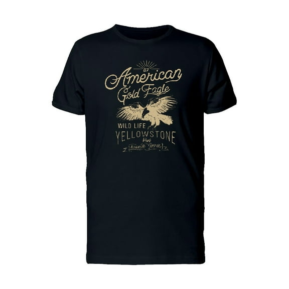 American Gold Eagle Wild Life T-Shirt Men -Image by Shutterstock, Male Small