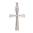 thumbnail image 3 of JewelStop .925 Sterling Silver Rhodium Tubular Cross Charm Pendant - 20x35mm, 3 of 5