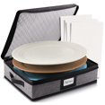 thumbnail image 1 of Caja De Almacenamiento Para Platos Contenedores De Almacenamiento De Porcelana Fina Carcasa Dura Acolchada Y Apilable Contenedor De Almacenamiento Para Platos De 16 X 12,5 X 3,5 Con Asas Con Cremaller, 1 of 5