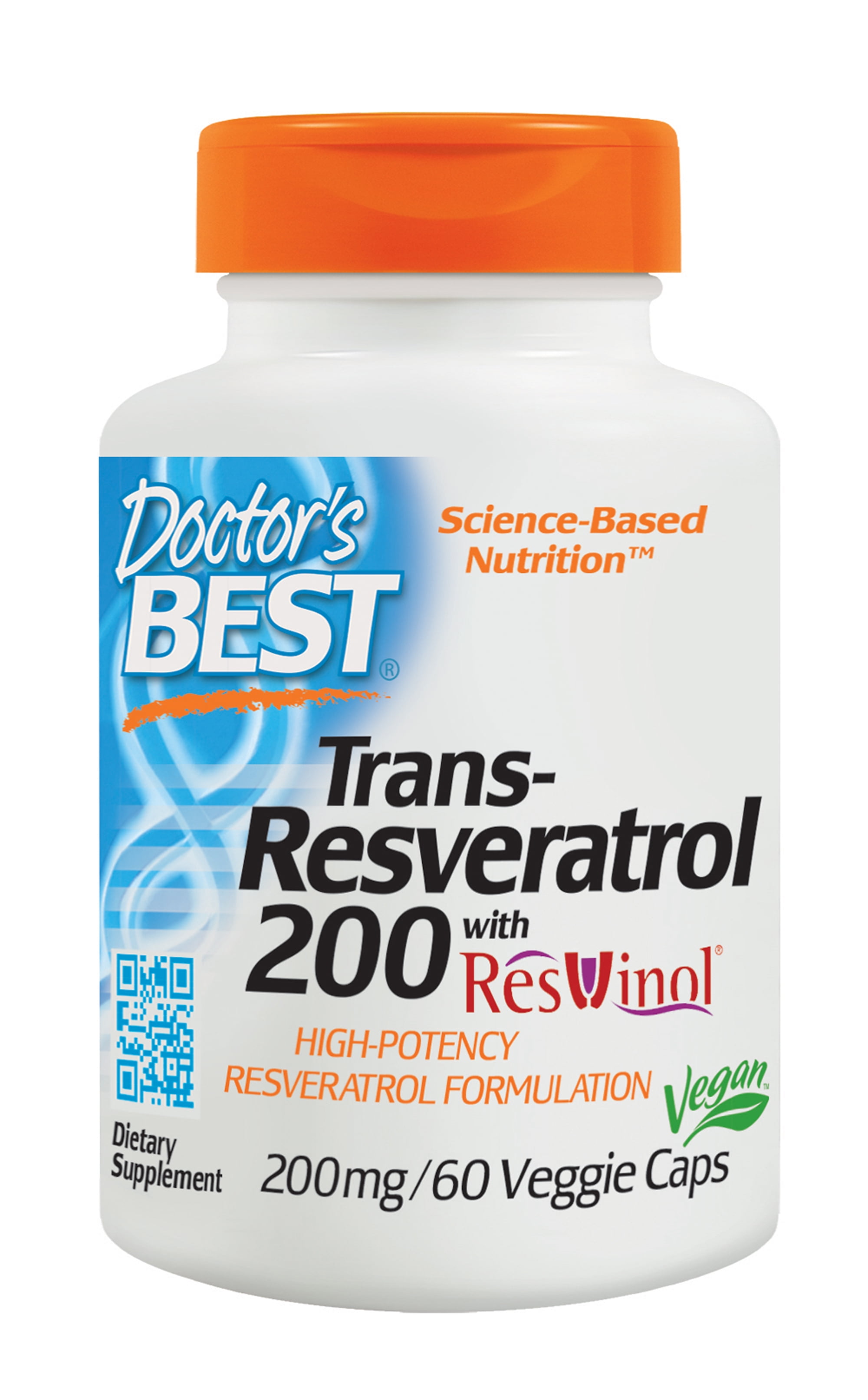 Doctor's Best TransResveratrol with ResVinol, NonGMO, Vegan, Gluten