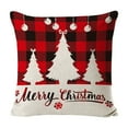 thumbnail image 7 of 2 PCS Merry Christmas Throw Pillow Covers 18x18 Inch,Red Black Buffalo Plaid Pillowcase Christmas Decorations,Farmhouse Pillow Case for Sofa Home Decor Winter Cushion Case, 7 of 7