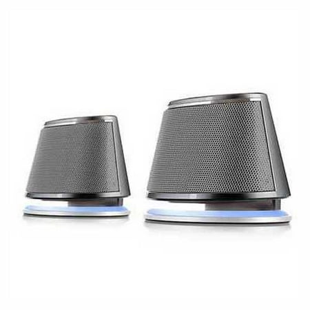 Satechi Dual Sonic Speaker 2.0 Channel Computer Speakers (Silver) for Apple Macbook Pro , Air / Asus / Acer / Samsung / Dell/ (Best Speakers For Apple Mac)
